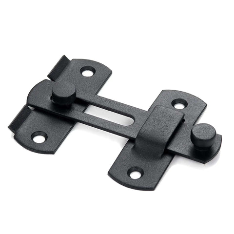 Two Pack Matte Black Stainless Steel Barn Door Latches 3.93 by 2.75 Inches Flip Bi Fold Sliding Door Lock