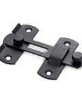 Four Pack Matte Black Stainless Steel Barn Door Latches For Sliding Bi Fold Gates And Cabinets 3.93 In By 2.75 In Rustic Antique Gate Lock