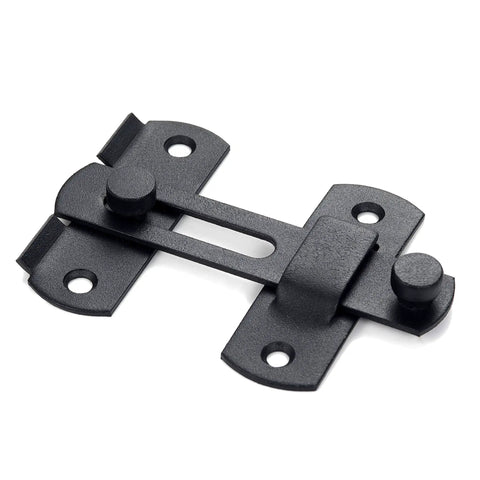 Four Pack Matte Black Stainless Steel Barn Door Latches For Sliding Bi Fold Gates And Cabinets 3.93 In By 2.75 In Rustic Antique Gate Lock