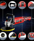 1600W Car Polisher With 7 Inch And 6 Inch Heads Variable Speed Polishing Machine with ergonomic handle and control features