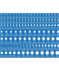 3 In 1 Stainless Steel Drill Bit Gauge Pro With 118 Holes, Ultra Precise 0.0008 Inches, Blue PVD, size range 60 to 1 and A to Z