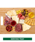 Charcuterie on wood serving tray, Bamboo Cutting Board Set of 3 for Kitchen, Knife Friendly Food Grade Chopping Boards