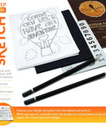 Sketch materials from Beginner Friendly Wood Burning Kit With 140 Pieces For DIY Artists Includes 9 Large Wooden Plaques To Craft Unique Projects Step By Step Guide Easy To Learn Perfect Gift For Art And Craft Lovers, including eBook and pencils.