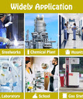 Image showcasing Heavy Duty Combo Emergency Shower Eye Wash Station Standing A Solid Ninety Inches Tall Forged From Premium 304 Stainless Steel flushed for use in various industries.