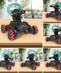 Remote Tank That Shoots Foam Darts, Gesture Sensing RC Battle Tank With 180 Degree Turret, Foam Dart Launcher Reaches 30 Feet, Red