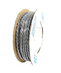 Alt Tag: 100 Ft Roll Zipper Pile Weatherstrip With 0.250 Inch Pile Height And 0.187 Inch Backing Gray on a cardboard spool