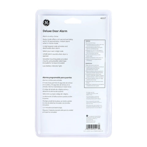 Wireless Alarm With Programmable Keypad For Home Security Four Digit Code To Arm Or Disarm Door Open Alert With Chime Delay Feature For Easy Entry Simple Plug In Install No Brainer For Apartments And Small Homes