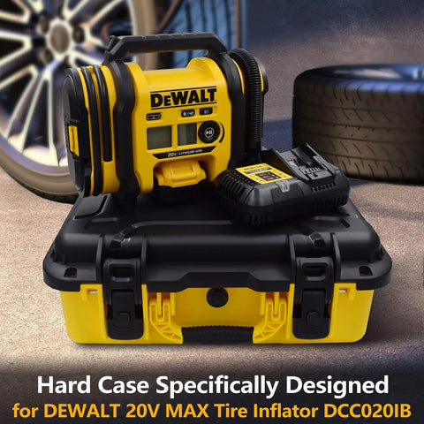 Rugged Waterproof Case For 20V Max Tire Inflator DCC020IB With Custom Foam Insert Dustproof And Shockproof Storage Bag For Tools
