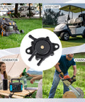 Direct Fit Straight Swap Boss Grade Fuel Pump Kit With Built In Filter And Oil Gauge Line For Briggs Stratton Kohler 17Hp To 25Hp Lawn Mowers And Golf Carts, featured with a mower, golf cart, generator, and chainsaw.
