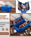 Pro Grade Leather Working Tools Kit With Double Layer Storage Box All In One DIY Stamping Cutting Engraving Punching Sewing Set