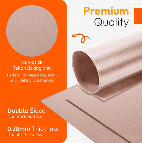 Close-up of Bangin Nonstick PTFE Baking Sheets Set for Oven and Air Fryer, showcasing double-sided nonstick surface and thickness.