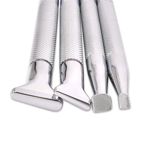 Leather Stamps Tool Set for Crafting with Sheridan Style Stamp Set II Featuring 10 Chrome Plated Tools Like Bevelers