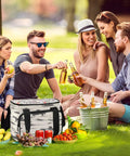 Group enjoying picnic with Desert Explorer Insulated Lunch Bag With Leakproof Cooler Interior Waterproof 600D Oxford Fabric Large Picnic Box