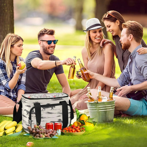 Group enjoying picnic with Desert Explorer Insulated Lunch Bag With Leakproof Cooler Interior Waterproof 600D Oxford Fabric Large Picnic Box