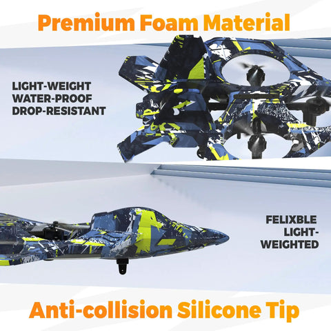 Kid Friendly RC Plane With LED Lights And EPP Foam Body Easy To Fly Remote Control Airplane 360 Degree Flip Stunts Altitude Hold Safe Prop Guards Beginner Friendly Toy Jet For Boys And Girls with premium foam material and anti-collision silicone tip.