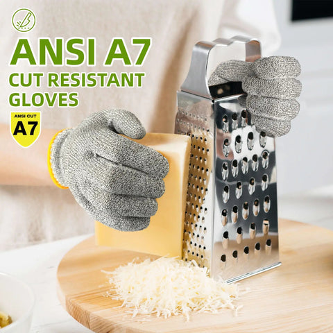 Ambidextrous Cut Resistant Kitchen Gloves ANSI A7 Five Times Cut Protection Food Grade Gloves for cheese grating