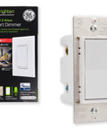Z Wave Smart Rocker Dimmer for Home Automation, 3 Way Ready with packaging, white finish, includes add-on rocker switch