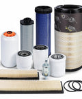 Essential 10 In 1 Maintenance Filter Kit For Bobcat Skid Steer Loaders including various engine and air filters with O rings.