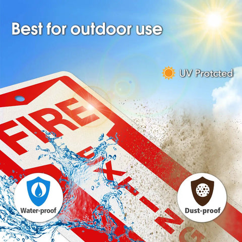 Fire Extinguisher Sign 12 By 4 Inch Aluminum Metal Built Tough Reflective Weatherproof Indoor Outdoor Use 12 Pack Pre Drilled Holes Easy To Install That Lasts For Years with water and dust resistance features