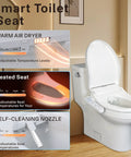 Heavy Duty Smart Bidet Toilet Seat With Dual Control Side Panel And Wireless Remote Heated Wash Self Cleaning Adjustable Temp No Sweat Setup For Big Time Bathroom Comfort with air dryer and heated features