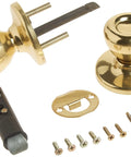 Non Locking Passage Door Knob For Interior Doors Ideal For Closets And Hallways Polished Brass Finish Easy DIY Install