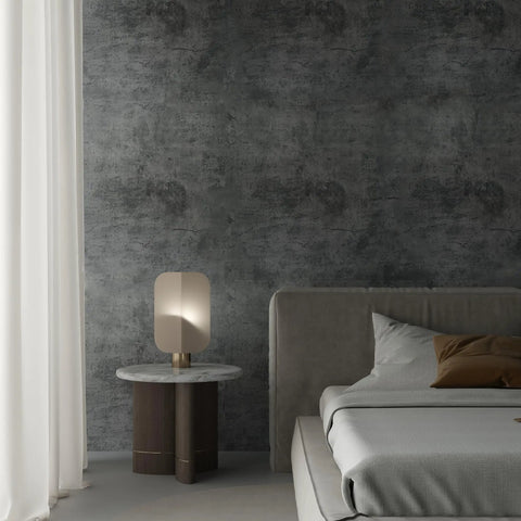 Peel And Stick Wide Gray Concrete Wallpaper Thickened Matte Vinyl Wall Covering Waterproof And Oil Resistant Cement Texture for bedroom