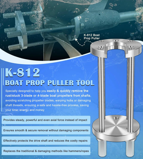 Beefy Boat Prop Puller Tool For 3 And 4 Blade Props Fits Prop Shafts From One And One Quarter Inch To One And One Half Inch Hub Size
