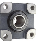 Front view of Moline 1-7/16in Type-E four-bolt flange bearing with sealed bore.
