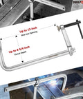 Heavy Duty F Clamp Set 12 Inch Jaw Opening And Four And Three Quarters Inch Throat Depth Pack Of Two For Welding And Woodworking