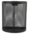 Heavy Duty Industrial Alloy Steel Mesh Pen Holder With Wall Mount Hook Dope Space Saving Desk Organizer Black mesh cup stand for office.