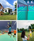Replacement Badminton Net For Indoor And Outdoor Play 20 Feet By 2.5 Feet Durable Weather Resistant Mesh in use outdoors and indoors
