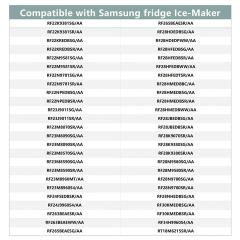 Compatibility list for Y-Clip Ice Maker Assembly Kit For Samsung Fridge Replacement AP6261443 with model numbers
