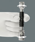 Hand holding Zyklop Long Extension For Half Inch Square Drive 250mm With Freewheel Sleeve Ball Lock Socket Holder