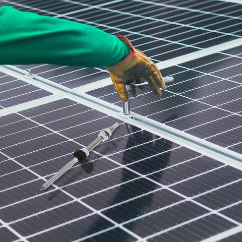 Hand fastening Stainless Steel Solar Mounting Hanger Bolts Heavy Duty Fasteners Built Tough For Rock Solid Roof Panel Securing.