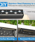 DIY stainless steel plate for 8 Pack 7 Inch LED Hardscape Lights With 270 Degree Adjustable Step And Wall Lighting