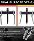 Built Tough Dual Purpose 2 Jaw Car Bearing Puller with adjustable design and non-slip feature displayed with dual-purpose design.