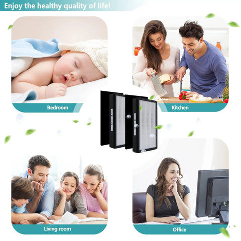 HEPA A2 True Filter Two Pack for Room Purifiers used in bedrooms, kitchens, living rooms, and offices for allergen reduction
