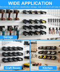12 Pack Slatwall Bins With Hooks Organization Kit for Garage Workshop Slatwall Panels, storing tools and accessories.