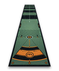 Golf Putting Training Mat For Indoor Practice 13 Ft Green with eye positioning and alignment guides, top view