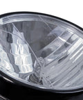 Close-up of the 12 Volt Black Headlight Assembly Replacement for Baja Mini Bike MB200 with 35 Watt Bulb, clear lens detail
