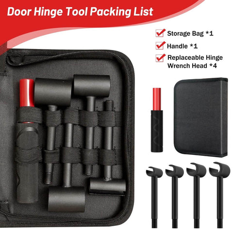 4 In 1 Door Hinge Adjustment Tool Set With Replaceable Heads For 14mm To 25mm Hinges, Heavy Duty Cabinet Alignment Wrench