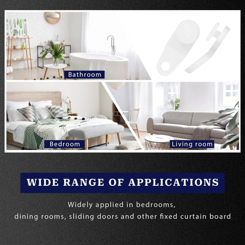 50 Pack Plastic Curtain Hooks And Track Gliders For Smooth Curtain Rods White Replacement Parts Set With Lightweight Durable Plastic Sliders And Curtain Rail Hooks For Easy Install And Quiet Glide for bathroom, bedroom, living room use