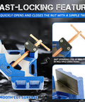 Heavy Duty Ductile Iron Welding Angle Clamp With 4.72 Inch Opening And 2.36 Inch Jaw Depth Powder Coated For Rust Resistance product image.