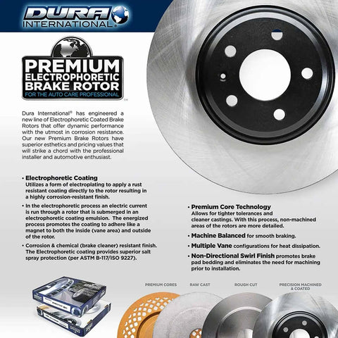 Electrophoretic Coating Front Vented Brake Rotor With Corrosion Resistant Finish And Salt Spray Protection product image