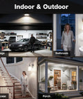 Motion Sensor A19 LED Bulb For Dusk To Dawn Security Lighting, 8.5W No Fuss 60W Equivalent, Frosted Finish, 90 CRI, Damp Rated, 5000K Daylight, Porch And Garage Safety Light, Easy Install, 2 Pack used in garage, bathroom, stairs, and porch