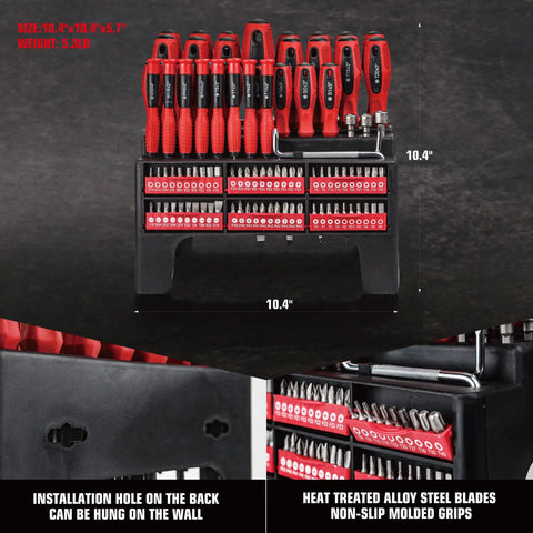 Magnetic Screwdriver Set With Rack And Accessories For DIY Projects Includes 23 Standard Screwdrivers, 8 Precision Drivers