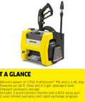 Compact 1700 PSI TruPressure Pressure Washer With 1.2 GPM, Three Nozzle Options And Detergent Tank for various cleaning tasks