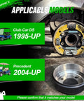 Club Car Brake Repair Kit For DS 1995 Up And Precedent 2004 Up Golf Carts Drum Hub Shoes Pads Spring Set image of brake assembly and drum