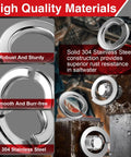 M8 Stainless Steel Split Lock Washers Set, 40 Pcs, shown in close-up with 304 stainless steel material and high-quality features.