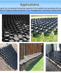 10.2cm Thick Expandable Permeable Gravel Grid With Drainage Holes For Erosion Control 1m By 10m installed in driveway and landscaping